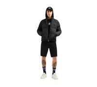 Armani Exchange Camiseta de Manga Larga para Hombre con Logotipo Bordado, diseño de Iconos, Negro, S