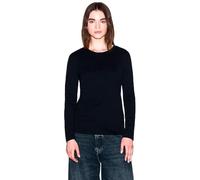 Armani Exchange Long Sleeve Strass Front Logo Print Regular Fit Camiseta, Negro, M Mujeres