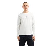 ARMANI EXCHANGE Camiseta gris plateado / blanco M gris plateado / blanco