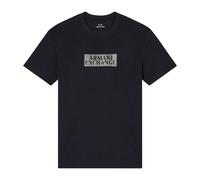 Armani Exchange Camiseta Negra para Hombre con Logo Estampado, Manga Corta, Cuello Redondo (FR/ES, Letras, M, Regular, Regular, Negro)