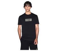 Armani Exchange Casual para Hombre, Negro Diagonal Dorado, X-Large