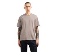 Armani Exchange Camiseta Icon Project para Hombre, Logotipo Bordado, marrón, XS, Madera Flotante, XS