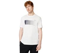 Armani Exchange Camiseta Moderna con Logotipo Impreso en 3D para Hombre, Color Blanco Roto, L