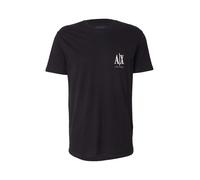 Armani Exchange Camiseta de manga corta para hombre con logotipo de monograma lateral, color negro, XXL, Negro, XXL