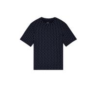 Armani Exchange Logo tee Camiseta, Negro/Negro Allover, XS Hombres