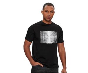Armani Exchange Camiseta para Hombre con impresión gráfica con Logotipo Digital, Color Negro, Talla XXL, Negro, XXL