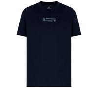 Armani Exchange Camiseta para Hombre con Logotipo Bordado, Azul Oscuro, XL