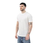 Armani Exchange Limited Blue Edition Box Logo tee Camiseta, Blanco Crudo, L Hombres