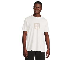Armani Exchange Camiseta para Hombre con Logotipo de Hacha de Pintura en Aerosol, Color Blanco Roto, Talla