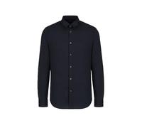 Armani Exchange Camiseta para Hombre Slim Fit Stretch Button Down, Azul Marino, XL