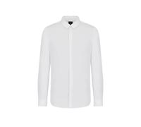 Armani Exchange Camiseta corte slim elasticada con botones Blanco L Hombres