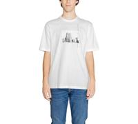 Armani Exchange Camiseta para Hombre The Urban Expeditio, sostenible, impresión fotográfica, Logotipo HD, Off White NY, XS