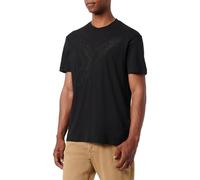 Armani Exchange Camiseta para Hombre The Urban Expedition, Sustainable, Eagle Artwork, Negro, XS