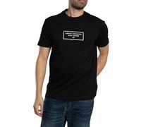 Armani Exchange Camiseta para Hombre Urban Heights, sostenible, Logotipo Bordado, Negro, L