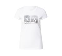 Armani Exchange Camiseta Básica con Logo de Lentejuelas En El Pecho Mujer, Blanco (White Ground), XXL