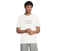 Armani Exchange Camiseta Rectangular Box Logo para Hombre, Blanco Crudo, L