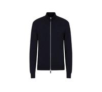 Armani Exchange - Cárdigan Azul de Algodón Fullzip Logo - Knitwear - Hombre - Azul - M -