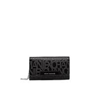 Armani Exchange Cartera de Mujer con Cadena, Diseño en Relieve, Negro