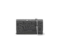 Armani Exchange Cartera de Mujer con Cadena, Diseño en Relieve, Negro