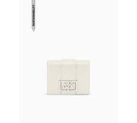 Armani Exchange Cartera de Viaje clásica con Logotipo de Jodie para Mujer, Color Blanco