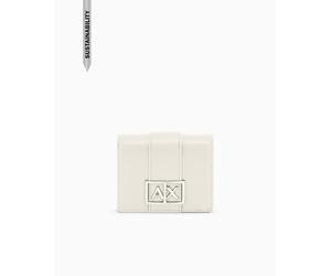 Armani Exchange Cartera de Viaje clásica con Logotipo de Jodie para Mujer, Color Blanco