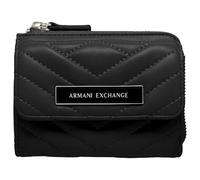 Armani Exchange Cartera de Viaje para Mujer, Victoria, Essential, Logotipo de Metal, Negro, Talla única, Casual