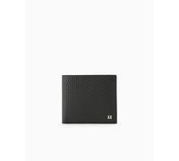 Armani Exchange Cartera para Hombre Esencial, Elba, Debossed Overall Logo Bi-Fold, Negro, Talla única