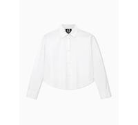 Armani Exchange Icon Poplin Shirt Camisa, Blanco óptico, XS/XL para Mujer