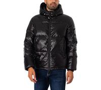 ARMANI EXCHANGE Chaqueta de invierno negro / blanco, Talla XL