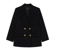 Armani Exchange - Chaqueta cruzada de crepé - Jackets - Mujer - Negro - M -