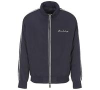 Armani Exchange Chaqueta de nailon para hombre con logotipo de firma en la parte delantera y trasera, azul oscuro, M