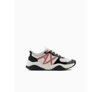 Armani Exchange Cher, Side Logo, Colour Contrasts, Zapatillas Mujer, Black Petal, 35.5 EU