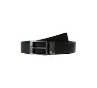 Armani Exchange Leather Belt With Plaque, Cinturón Hombre, Azul (Navy/Dark Blue), One Size