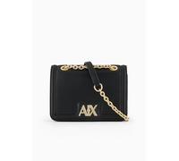 Armani Exchange Correa para el Hombro Madison, sostenible, con Cadena de Oro, Crossbody S para Mujer, Negro, Einheitsgröße