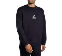 Armani Exchange Cotton Icon Logo Crewneck Sudadera, Marino Profundo, Small para Hombre