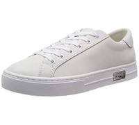 Armani Exchange Cow Leather Lace Up Sneaker, Zapatillas para Mujer, Multicolor (White+White), 35 EU