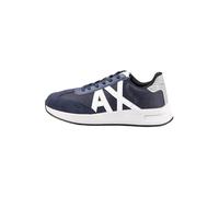 Armani Exchange Cow Suede Inserts, Logo Sole Lace Up, Zapatillas Hombre, Multicolor (Navy+Op.White+Grey), 43 EU