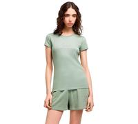 Armani Exchange Crewneck Slim Fit Rhinestone A|x Logo tee Camiseta, Saga, XS Mujeres