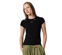 Armani Exchange Cross Gender, Short Sleeve Front Logo Patch Camiseta para Mujer