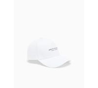 Armani Exchange Curved Visor Milano-New York Logo Lettering Gorra de béisbol, Blanco, Talla única Hombres