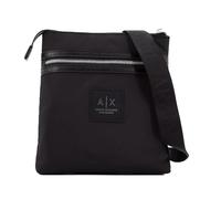 Armani Exchange de los hombres Bolso tipo mensajero con logo de caja, Negro, One Size