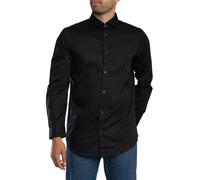 Armani Exchange de los hombres Camisa con patrón de marca regular, Negro