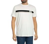 Armani Exchange de los hombres Camiseta con franja del logo, Blanco