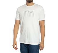 Armani Exchange de los hombres Camiseta gráfica Slim Brand Repeat, Blanco
