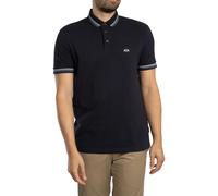Armani Exchange de los hombres Polo de cuello a rayas de corte entallado, Azul