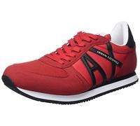 Armani Exchange Rio Side Logo, Zapatillas para Hombre, Multicolor (Red+Black), 44 EU