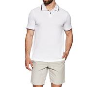 Armani Exchange Double Stripe Polo para Hombre, Blanco (White 1100), XXL