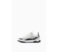Armani Exchange Duck, Logo Charm, Detalles laminados, Zapatillas Mujer, Black Mud, 35 EU