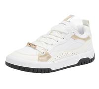 Armani Exchange Duck, Logo Charm, Detalles laminados, Zapatillas Mujer, Off White Op White, 35 EU