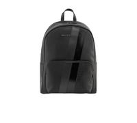 Armani Exchange Dylan Essentials - Mochila con logotipo de dos rayas metálicas, color negro y gris